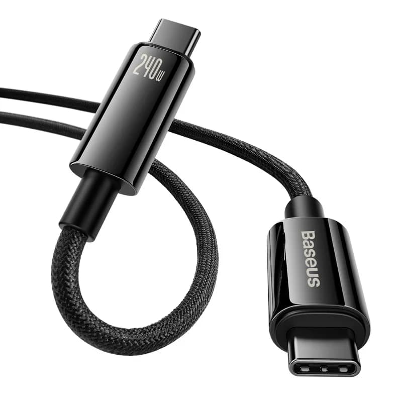 Baseus Tungsten Gold Type C to Type C Fast Charging Data Cable 240W 1M