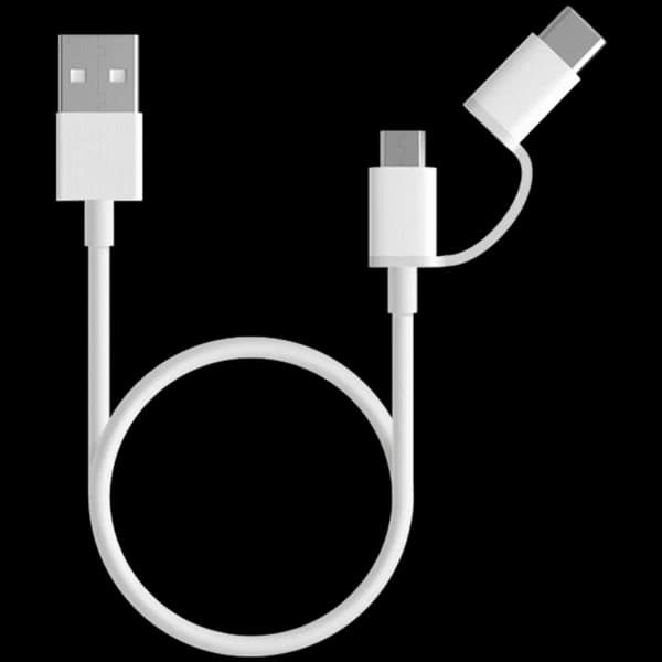 Mi 2 in 1 USB Cable Micro USB to Type C - 30CM
